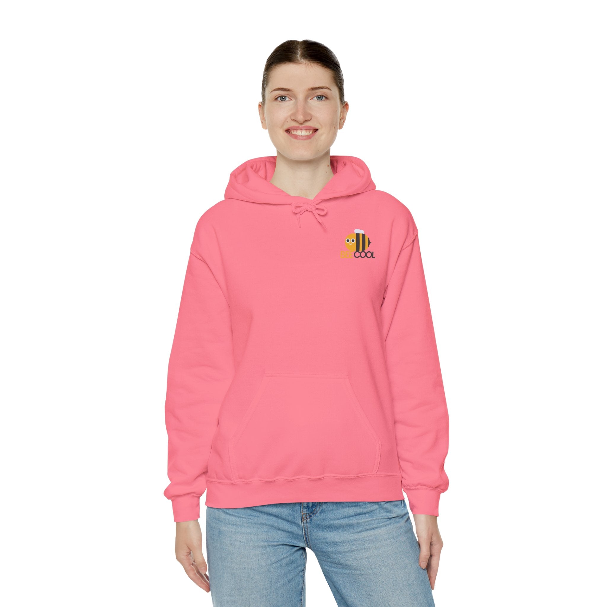 Leafen Bee Cool Unisex Heavy Blend™ Hooded Sweatshirt, Comfortable Casual Wear, Perfect Gift for Nature Lovers