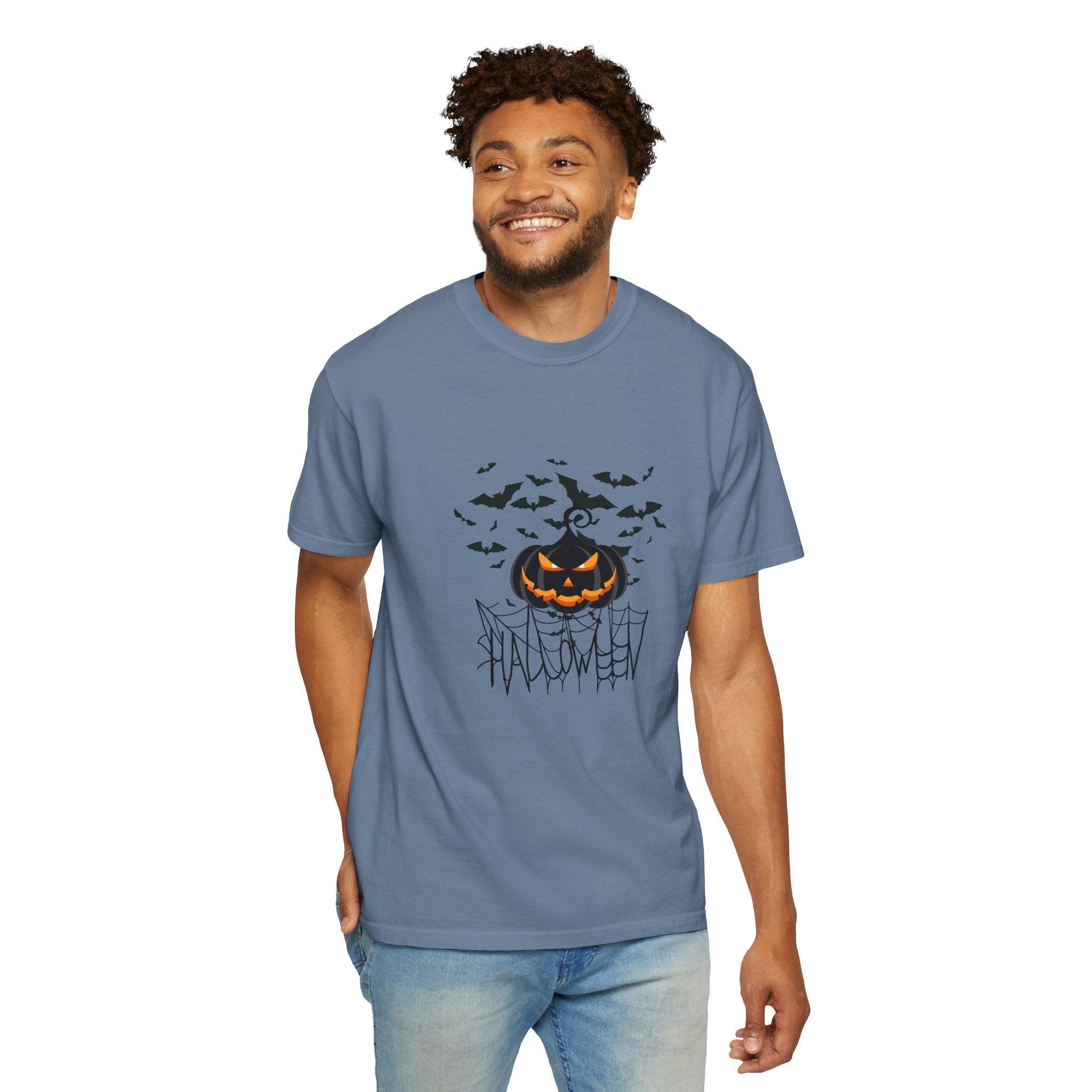 Halloween Vibe Unisex Garment-Dyed T-shirt, Casual Wear, Summer Vibe, Gift for Friends, Relaxed Everyday Style