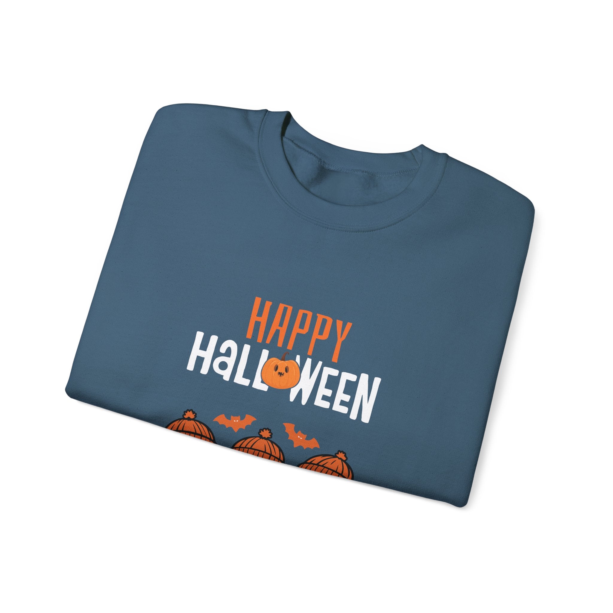 Leafen Happy Halloween Sweatshirt, Cozy Crewneck, Unisex Gift, Perfect for Halloween, Casual Wear