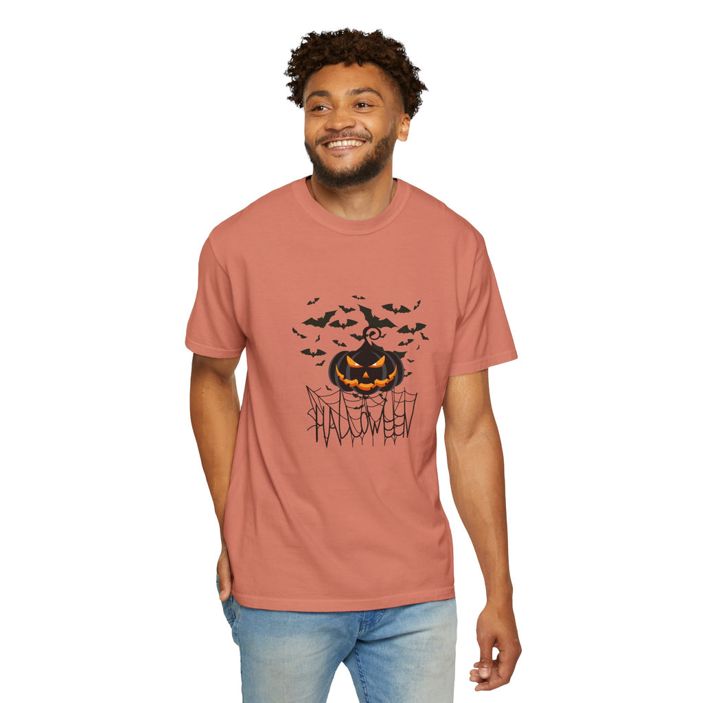 Halloween Vibe Unisex Garment-Dyed T-shirt, Casual Wear, Summer Vibe, Gift for Friends, Relaxed Everyday Style