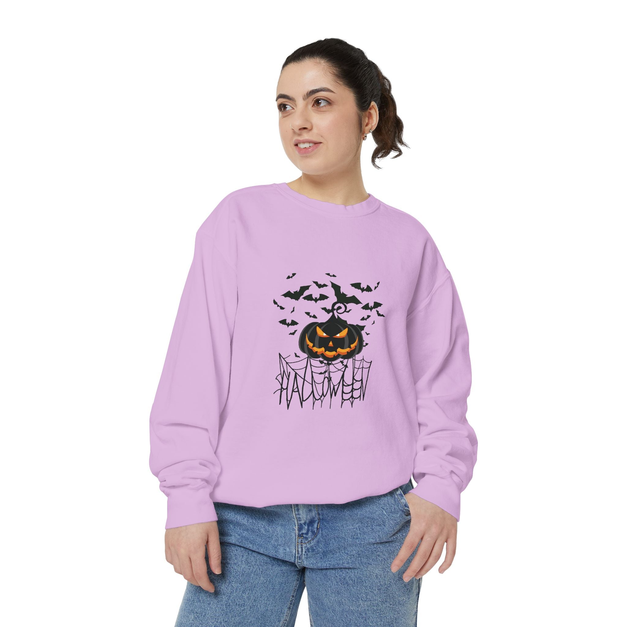 Leafen Halloween Web Unisex Sweatshirt, Casual Crewneck, Gift for Friends, Motivational Apparel, Everyday Comfort Wear