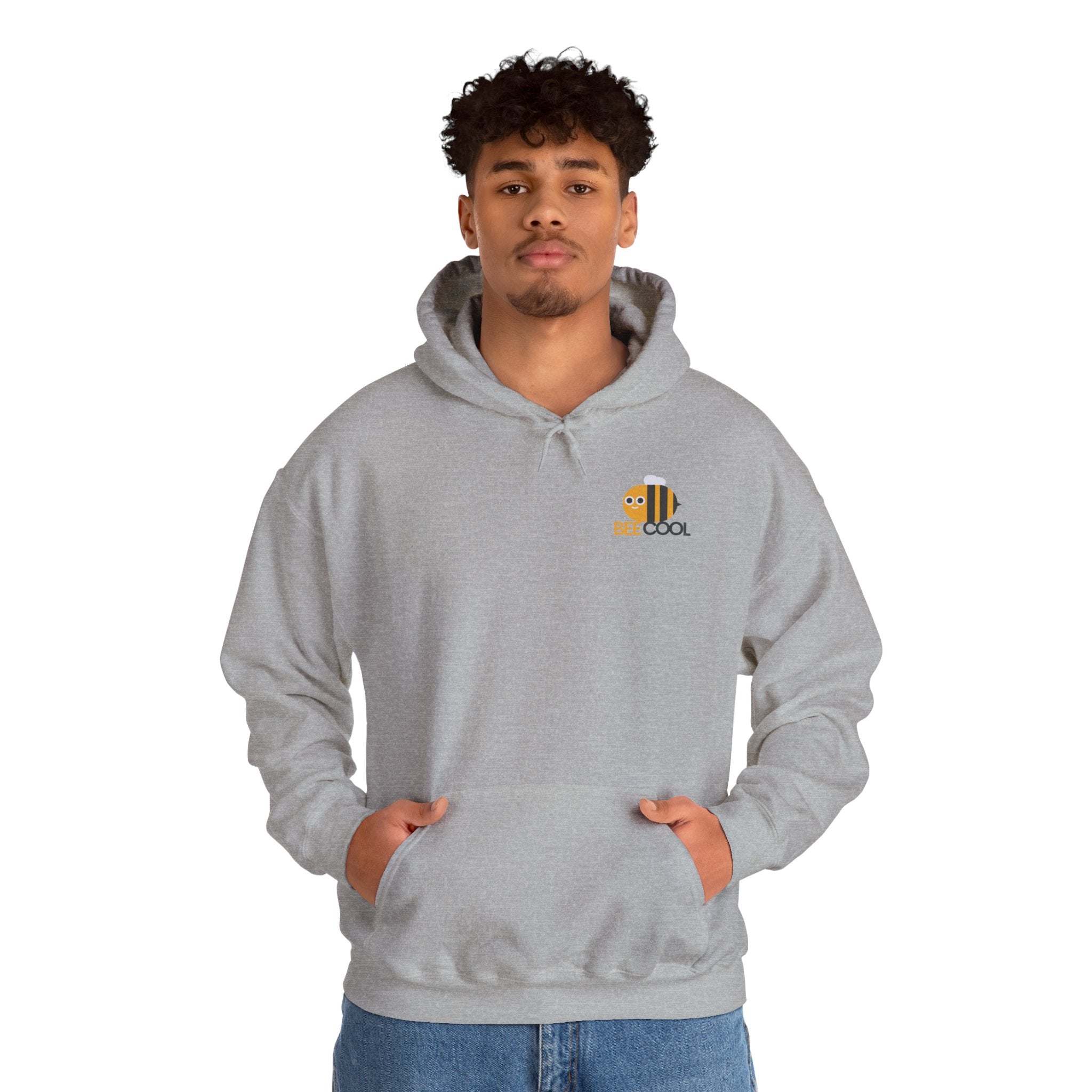 Leafen Bee Cool Unisex Heavy Blend™ Hooded Sweatshirt, Comfortable Casual Wear, Perfect Gift for Nature Lovers