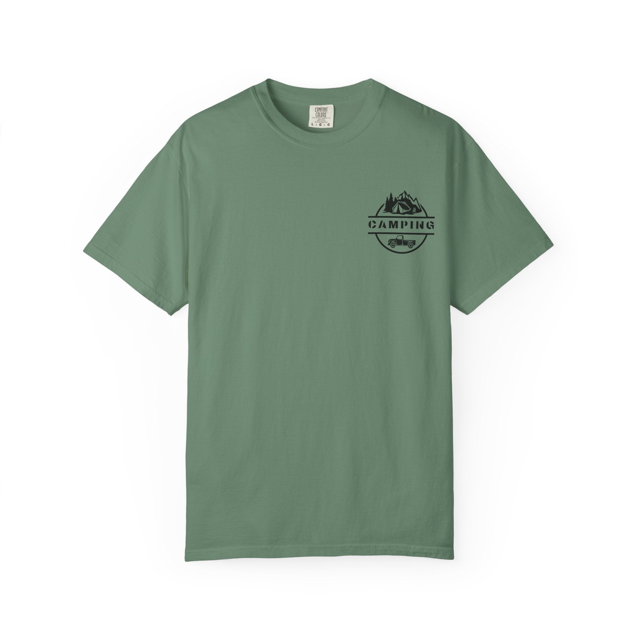 Leafen Camping Unisex Garment-Dyed T-shirt, Casual Wear, Summer Vibe, Gift for Friends, Relaxed Everyday Style