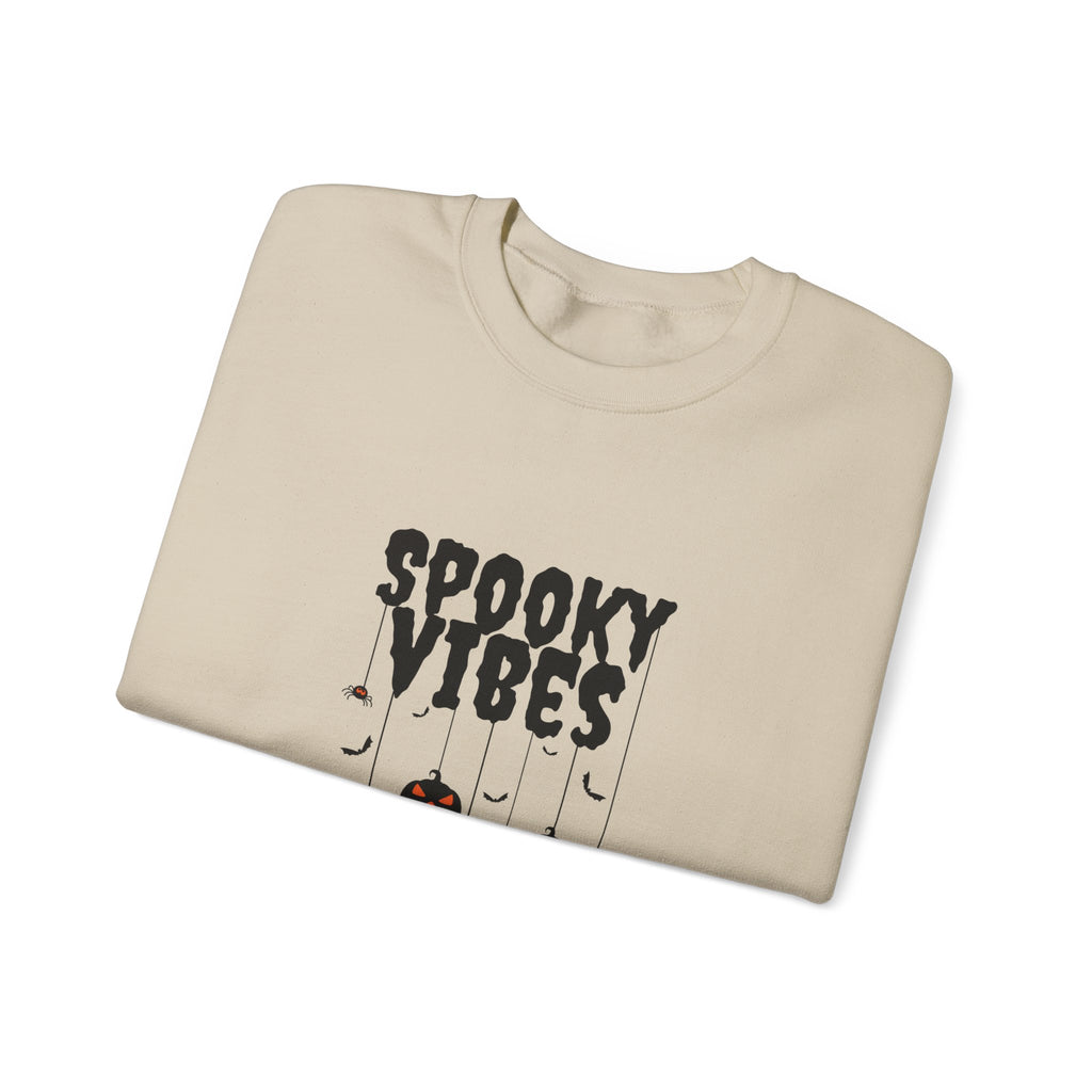 Leafen Spooky Vibes Unisex Garment-Dyed T-Shirt – 100% Ring-Spun Cotton, Soft Relaxed Fit Crewneck Tee for Men & Women