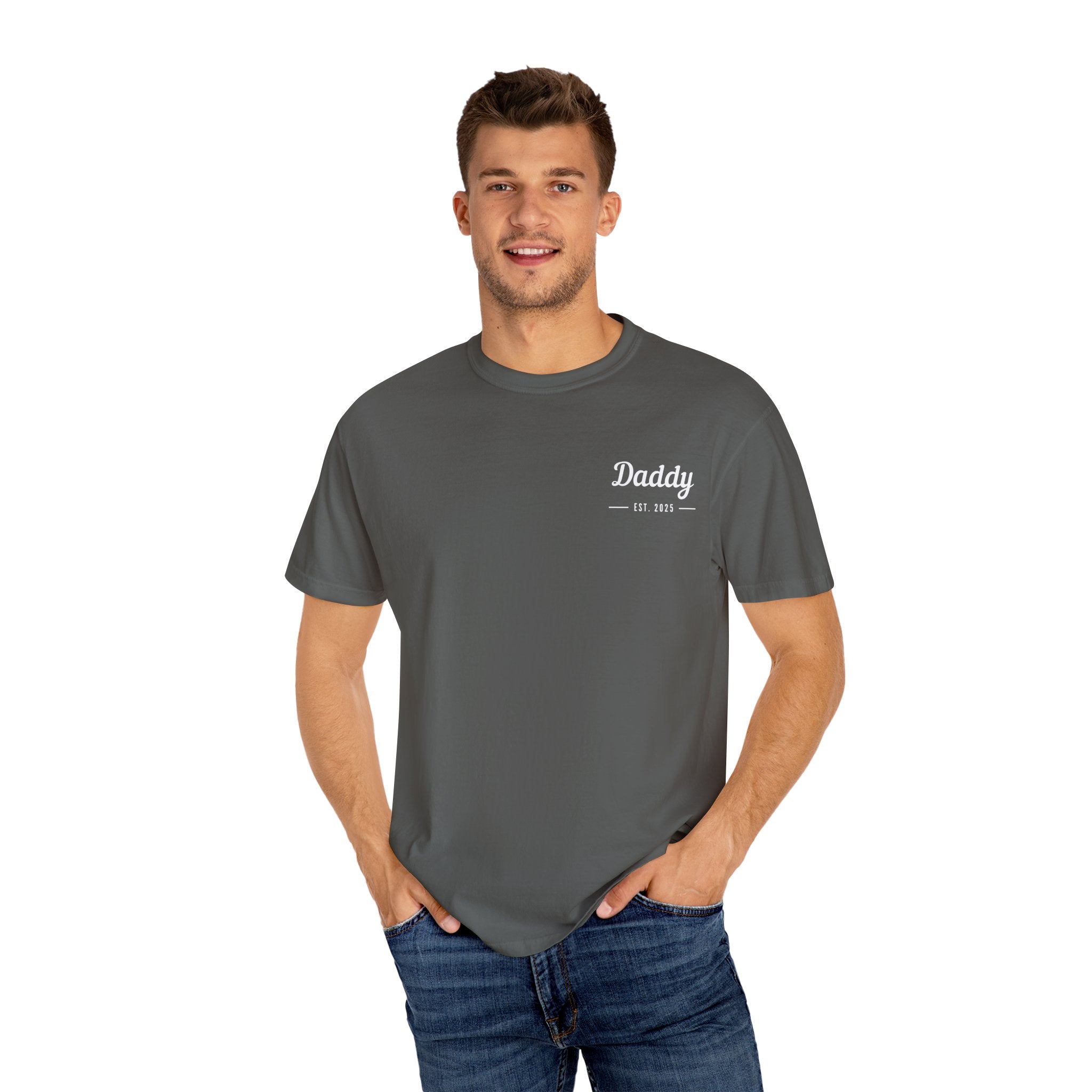 Leafen Daddy Est Unisex Garment-Dyed T-shirt, Casual Wear, Summer Vibe, Gift for Friends, Relaxed Everyday Style
