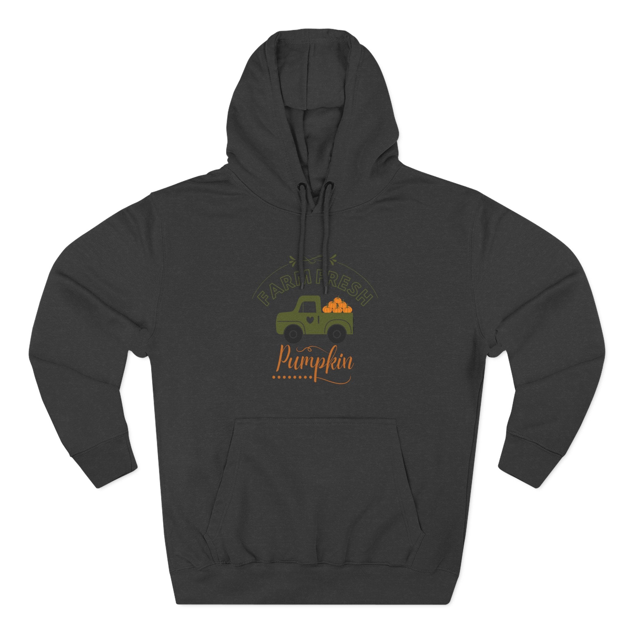 Leafen Autumn Fleece Hoodie - Peace, Love, Fall Design, Cozy Sweatshirt, Perfect for Thanksgiving, Fall Fashion, Gift Idea
