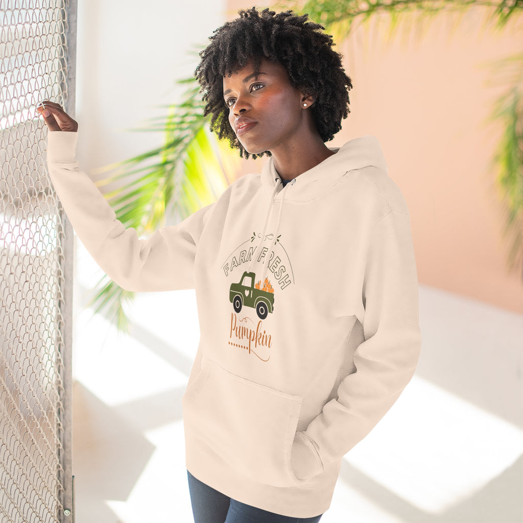 Leafen Autumn Fleece Hoodie - Peace, Love, Fall Design, Cozy Sweatshirt, Perfect for Thanksgiving, Fall Fashion, Gift Idea