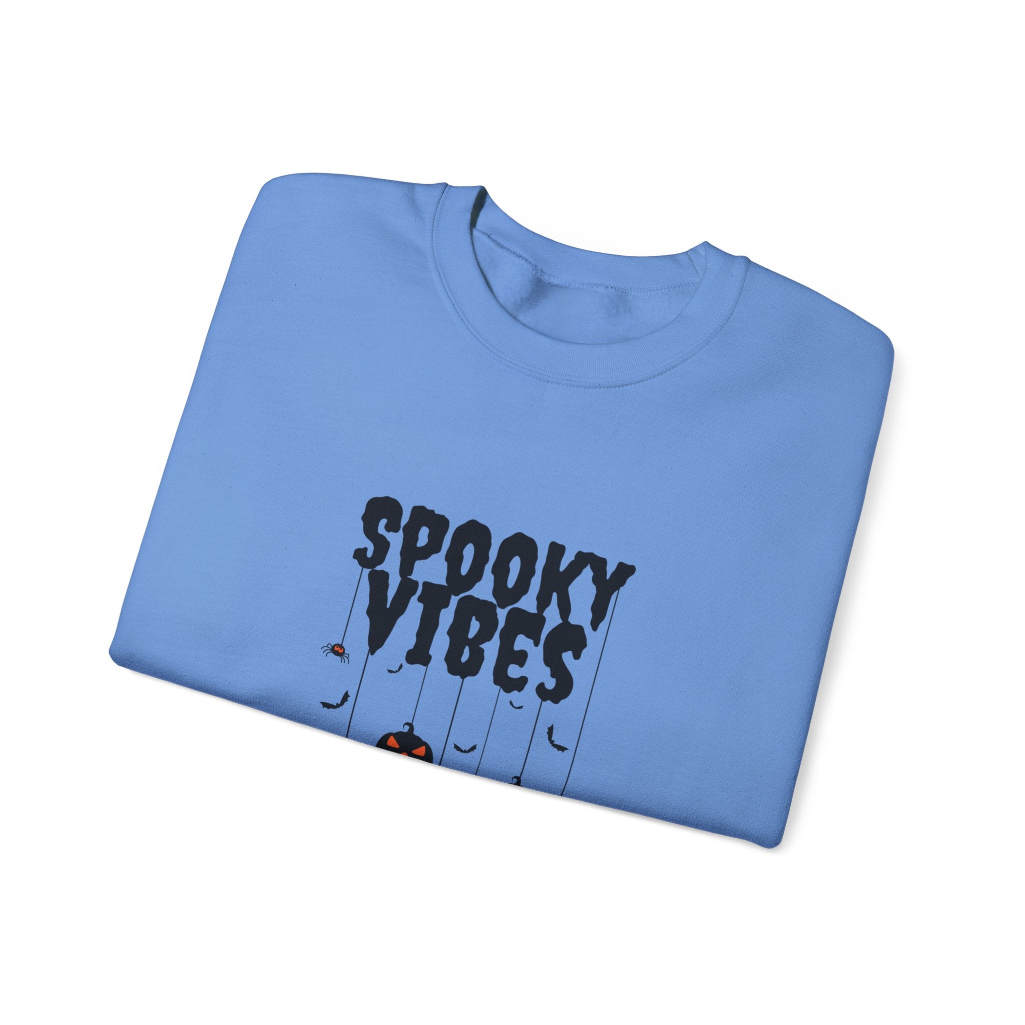 Leafen Spooky Vibes Unisex Garment-Dyed T-Shirt – 100% Ring-Spun Cotton, Soft Relaxed Fit Crewneck Tee for Men & Women