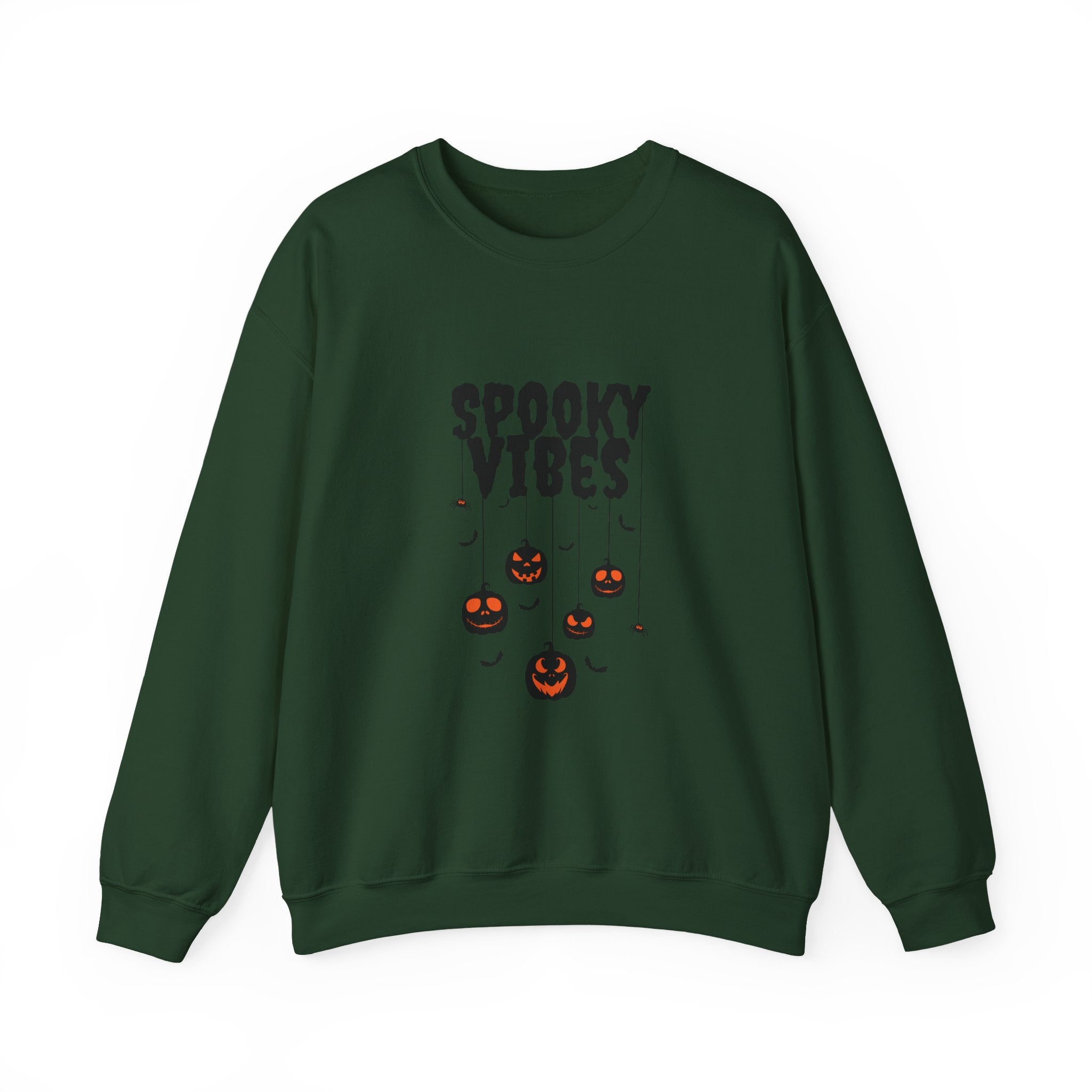 Leafen Spooky Vibes Unisex Garment-Dyed T-Shirt – 100% Ring-Spun Cotton, Soft Relaxed Fit Crewneck Tee for Men & Women