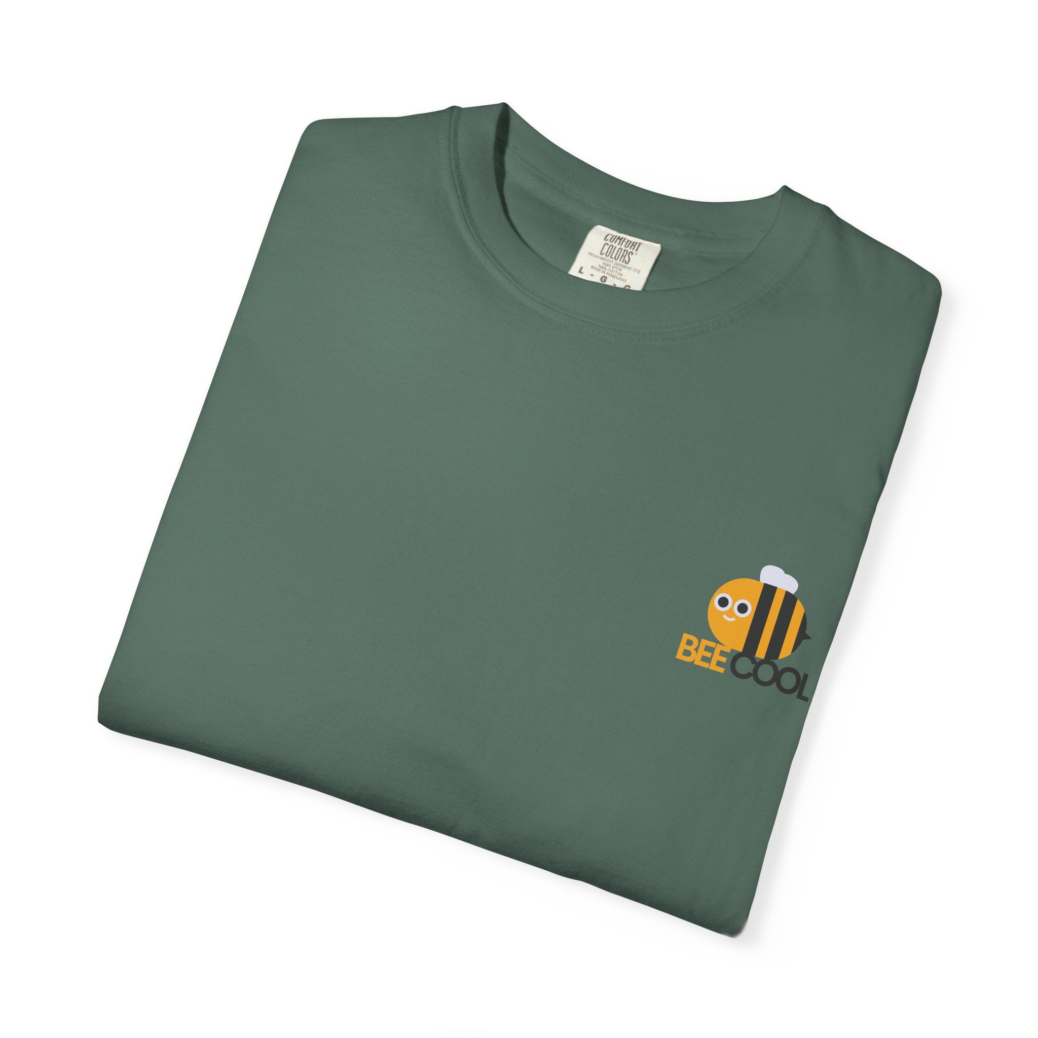 Leafen Bee Cool Unisex Garment-Dyed T-shirt, Casual Wear, Summer Vibe, Gift for Friends, Relaxed Everyday Style