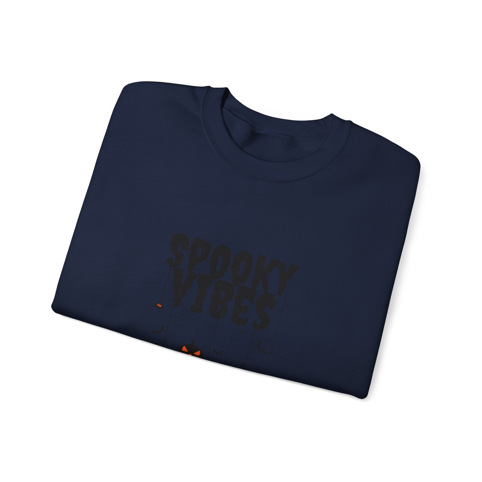 Leafen Spooky Vibes Unisex Garment-Dyed T-Shirt – 100% Ring-Spun Cotton, Soft Relaxed Fit Crewneck Tee for Men & Women