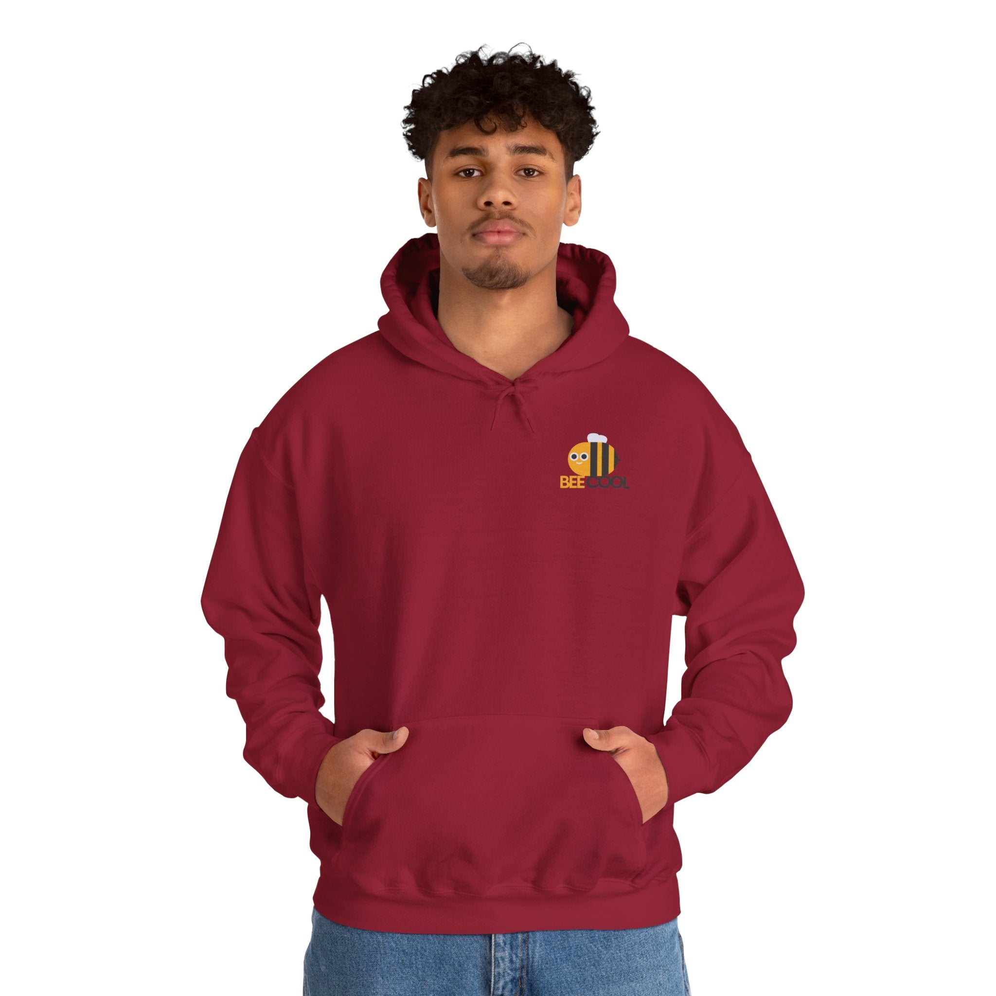 Leafen Bee Cool Unisex Heavy Blend™ Hooded Sweatshirt, Comfortable Casual Wear, Perfect Gift for Nature Lovers