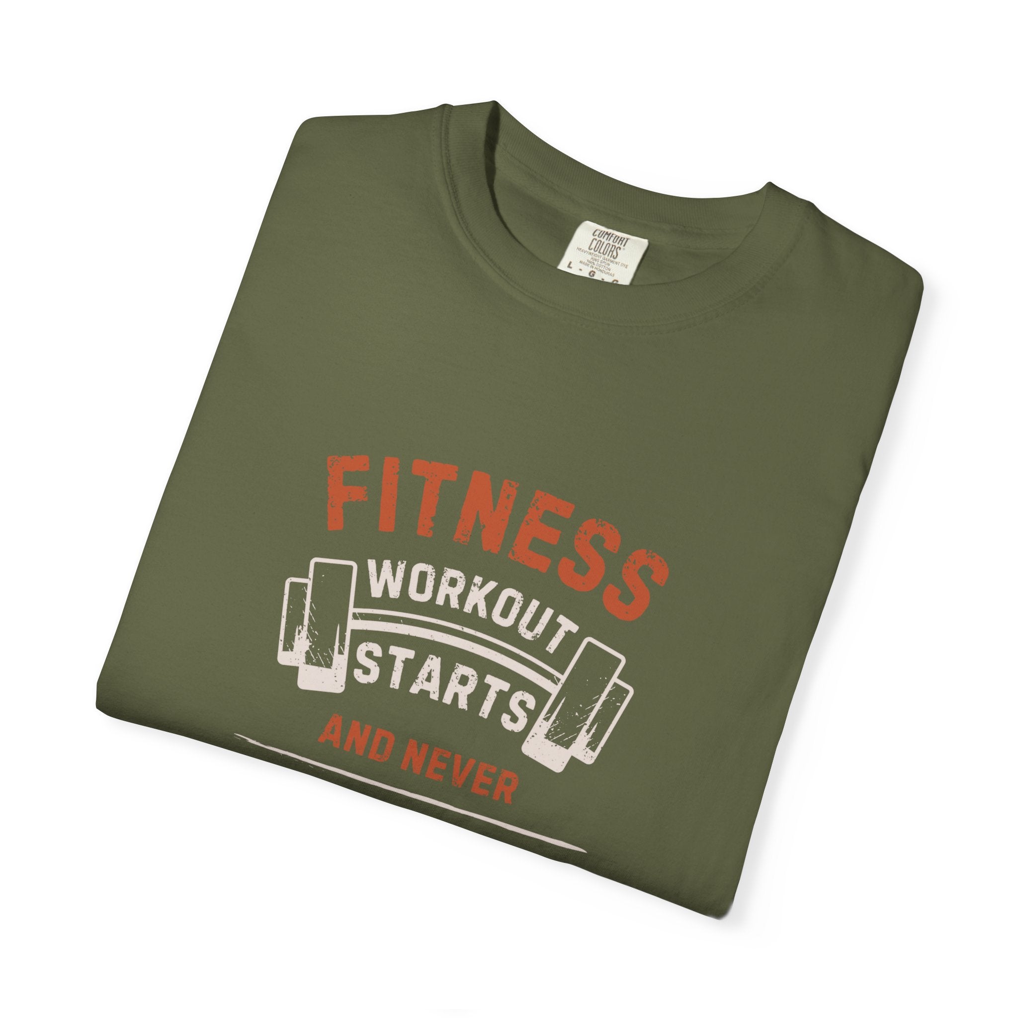 Fitness Workout Unisex Garment-Dyed T-shirt, Casual Wear, Summer Vibe, Gift for Friends, Motivational Relaxed Everyday Style
