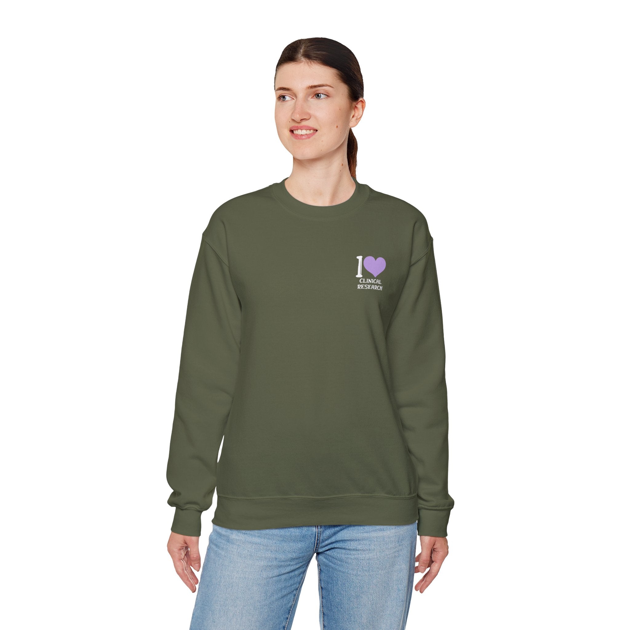 Leafen I Love Research Sweatshirt, Cozy Crewneck, Unisex Gift, Perfect for Researchers, Science Lovers, Casual Wear