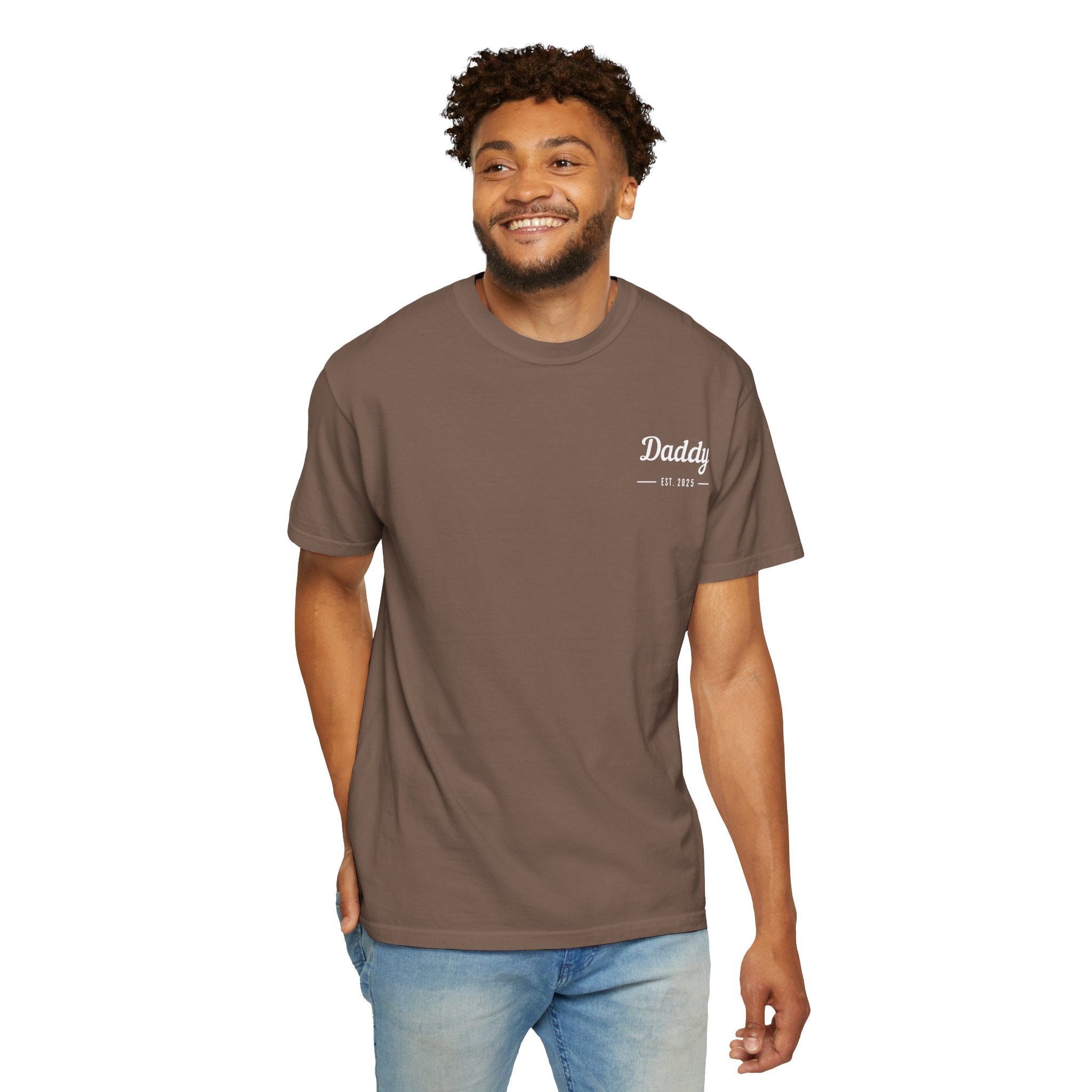 Leafen Daddy Est Unisex Garment-Dyed T-shirt, Casual Wear, Summer Vibe, Gift for Friends, Relaxed Everyday Style