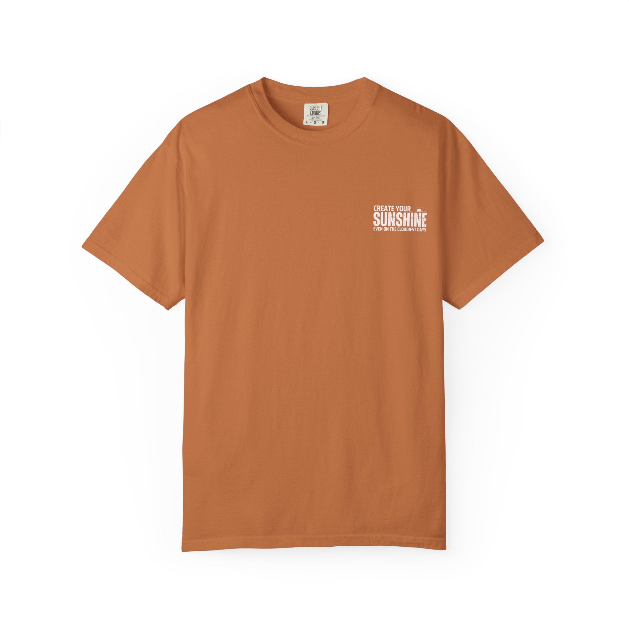 Leafen Create Sunshine Unisex Garment-Dyed T-shirt, Casual Wear, Summer Vibe, Gift for Friends, Relaxed Everyday Style