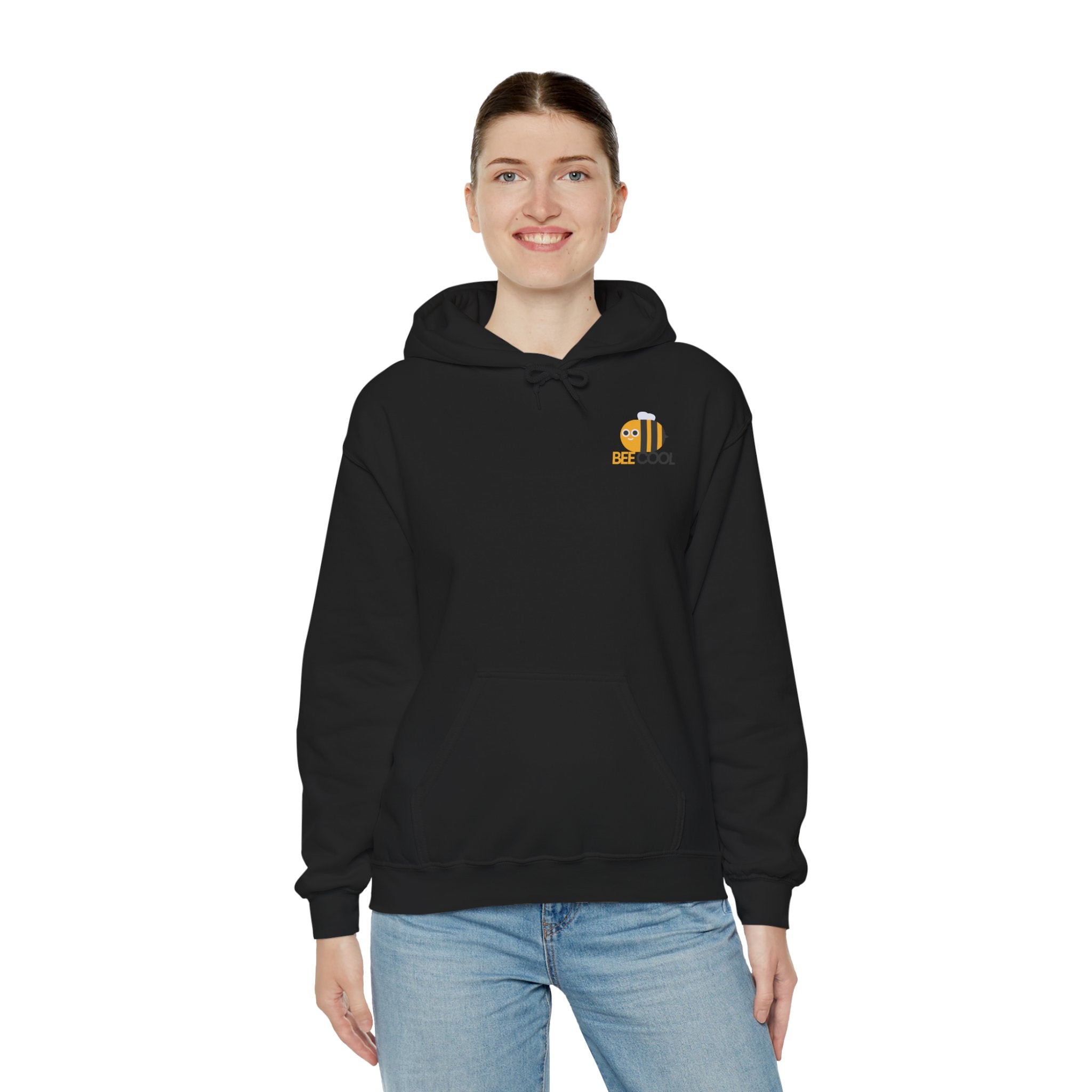 Leafen Bee Cool Unisex Heavy Blend™ Hooded Sweatshirt, Comfortable Casual Wear, Perfect Gift for Nature Lovers