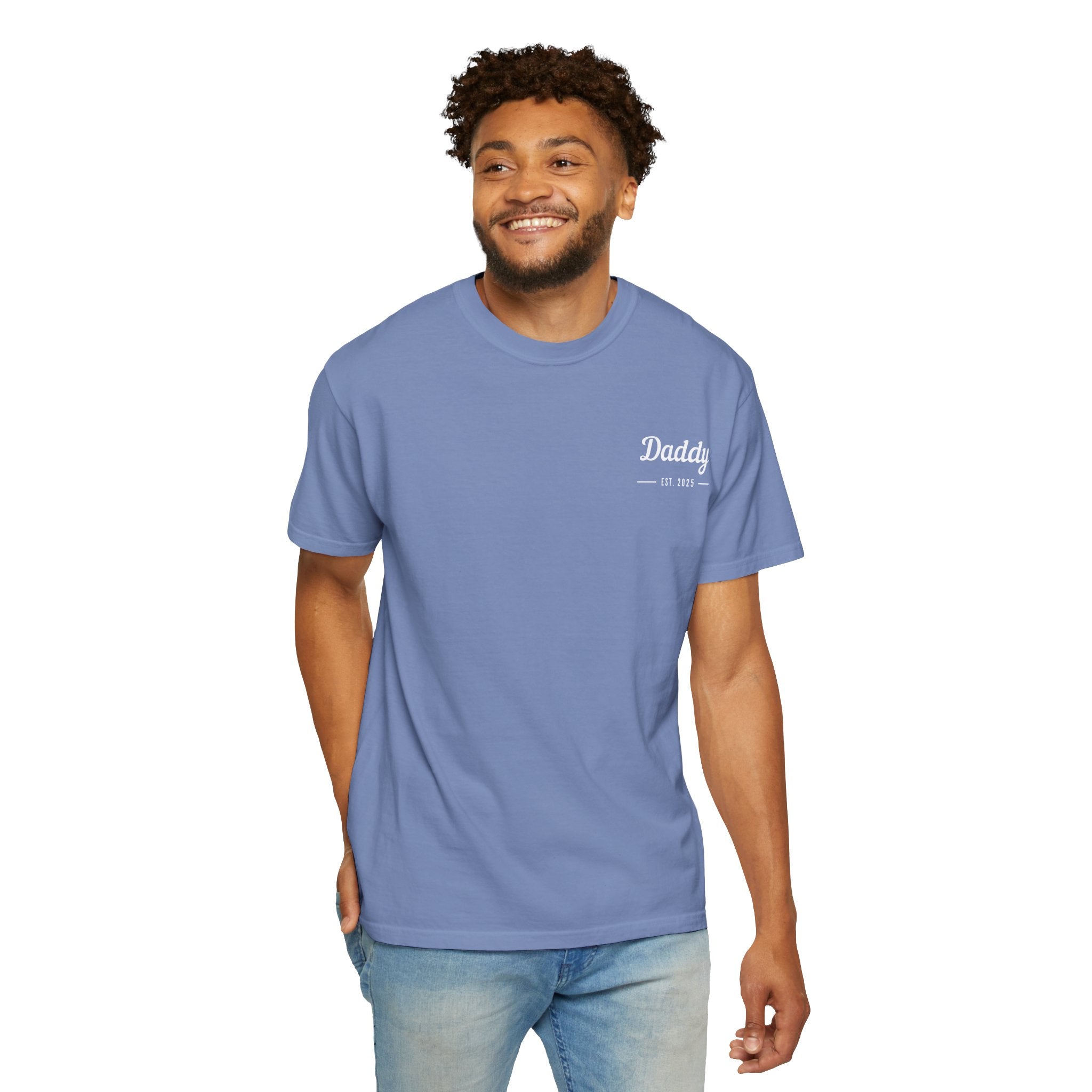 Leafen Daddy Est Unisex Garment-Dyed T-shirt, Casual Wear, Summer Vibe, Gift for Friends, Relaxed Everyday Style