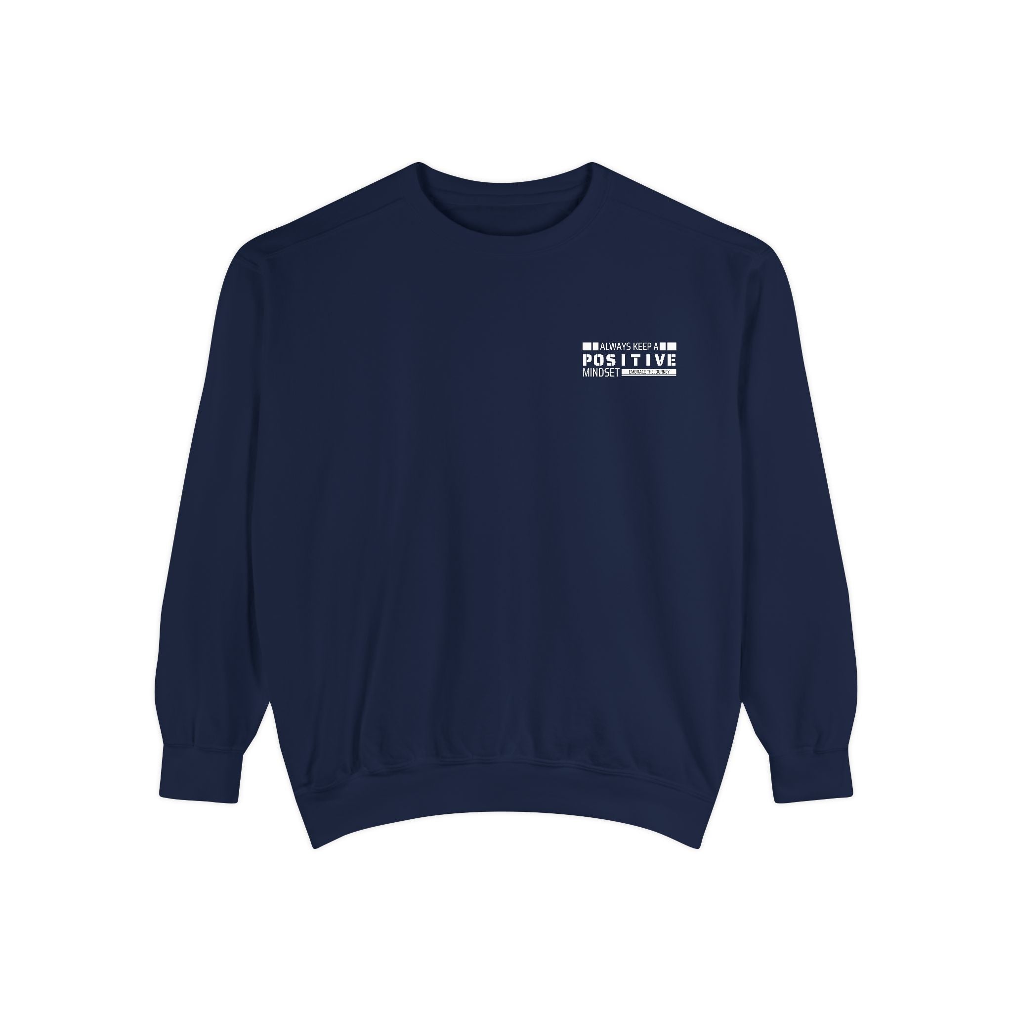 Leafen Positive Vibes Unisex Sweatshirt, Casual Crewneck, Gift for Friends, Motivational Apparel, Everyday Comfort Wear