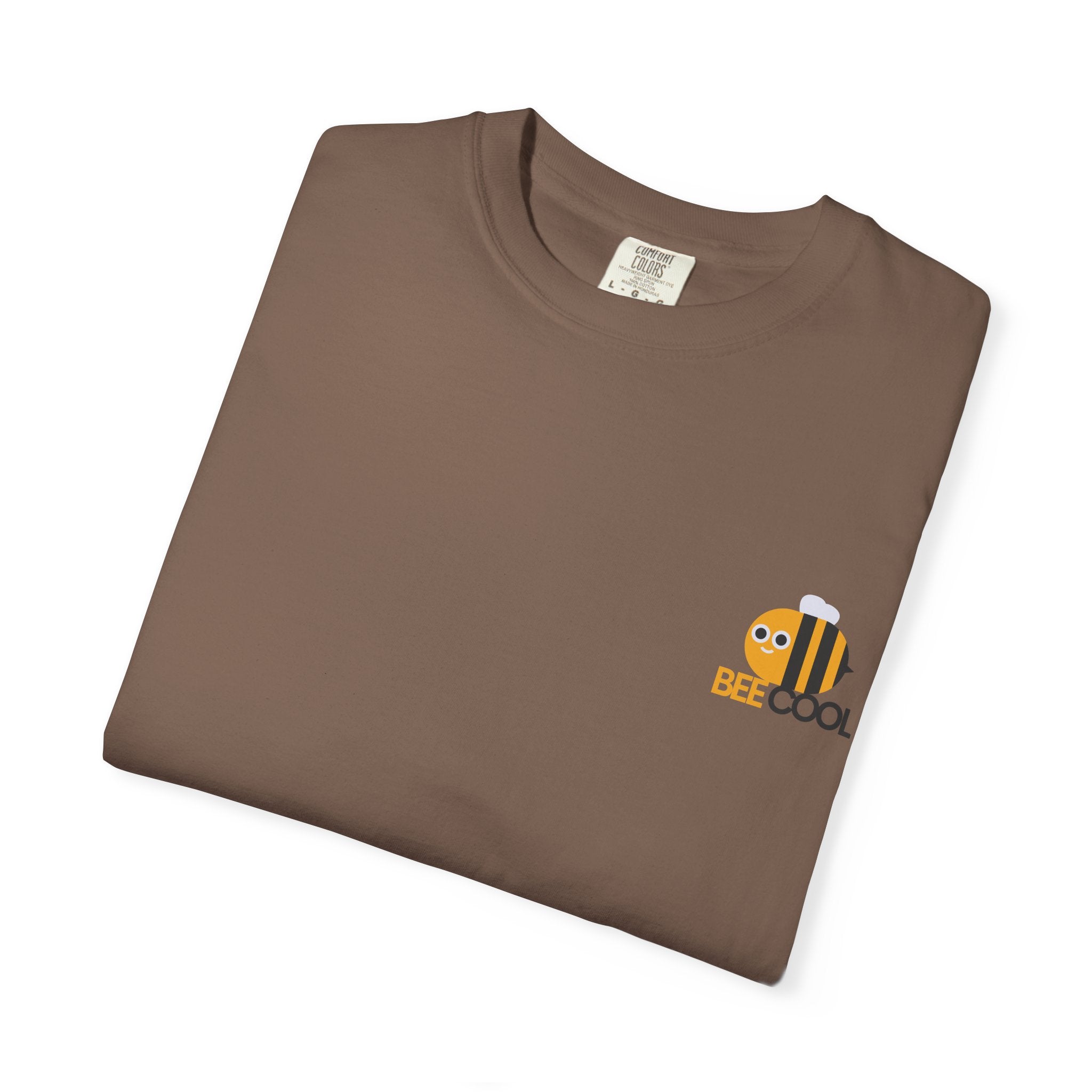 Leafen Bee Cool Unisex Garment-Dyed T-shirt, Casual Wear, Summer Vibe, Gift for Friends, Relaxed Everyday Style