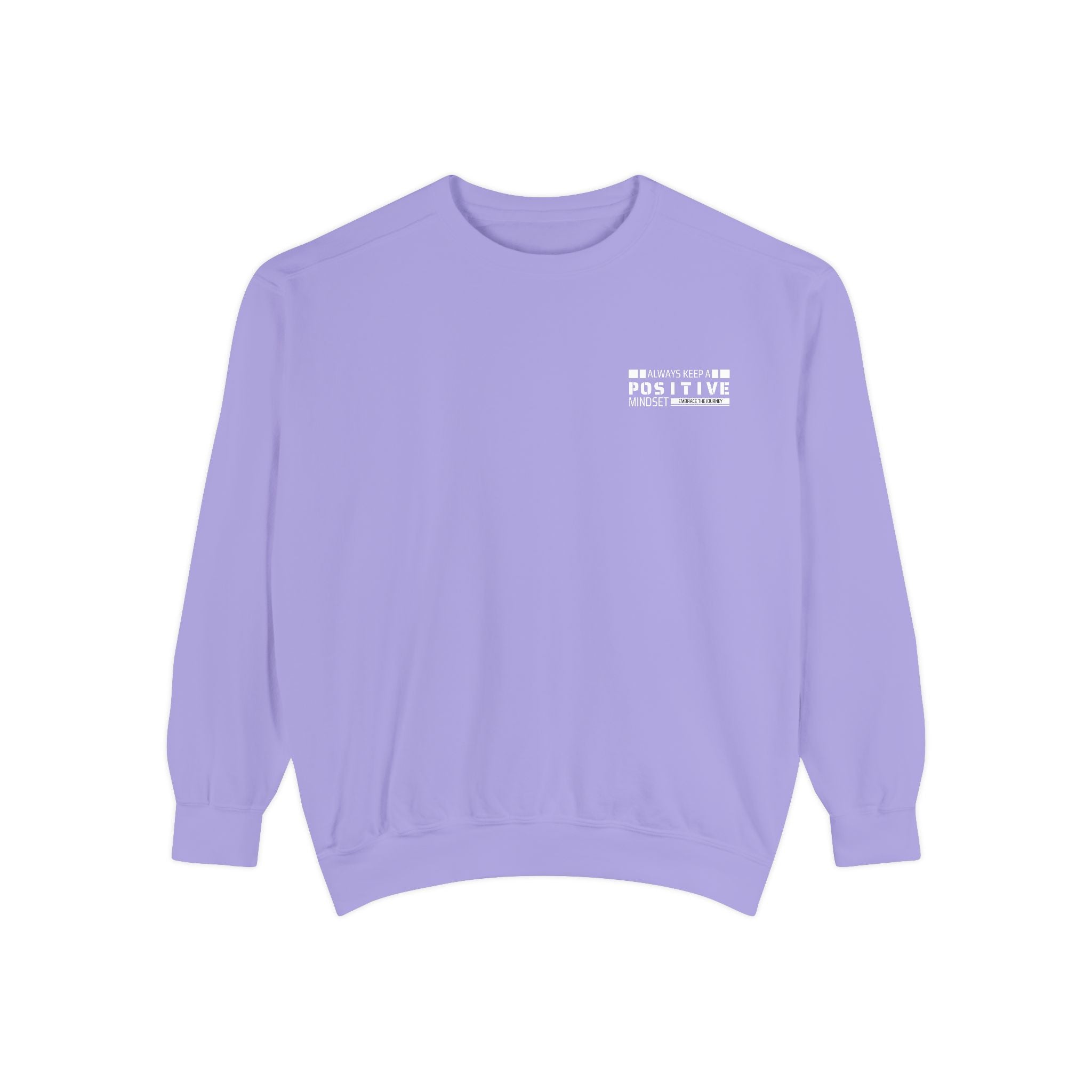 Leafen Positive Vibes Unisex Sweatshirt, Casual Crewneck, Gift for Friends, Motivational Apparel, Everyday Comfort Wear