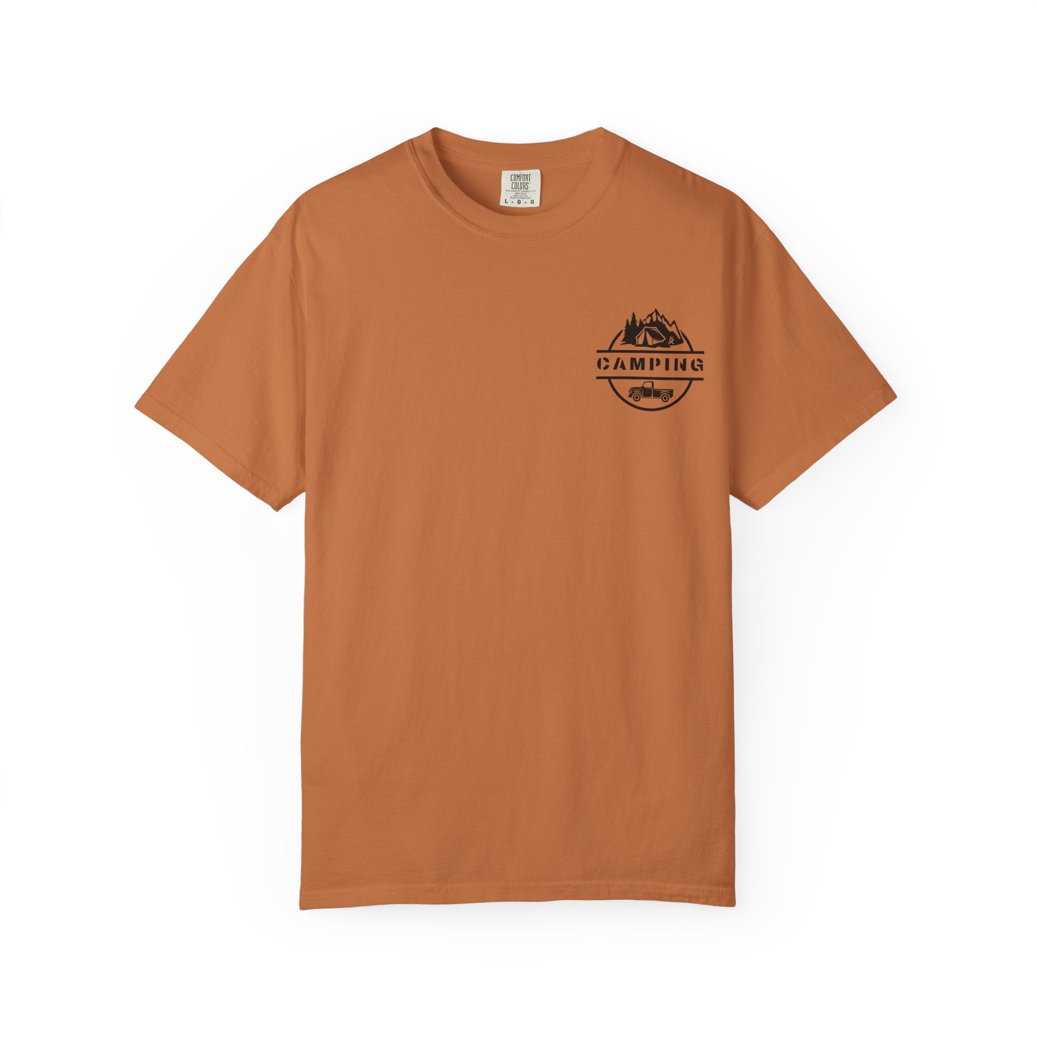Leafen Camping Unisex Garment-Dyed T-shirt, Casual Wear, Summer Vibe, Gift for Friends, Relaxed Everyday Style