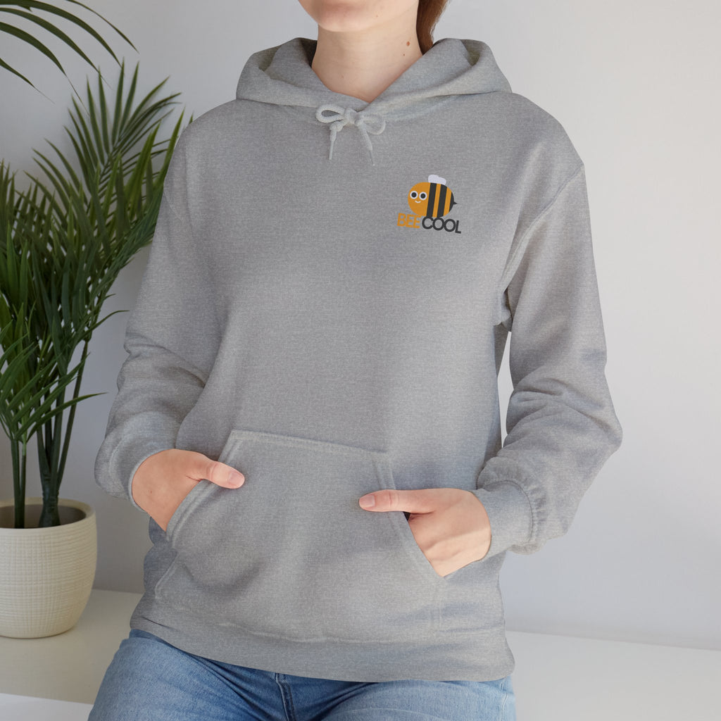 Leafen Bee Cool Unisex Heavy Blend™ Hooded Sweatshirt, Comfortable Casual Wear, Perfect Gift for Nature Lovers