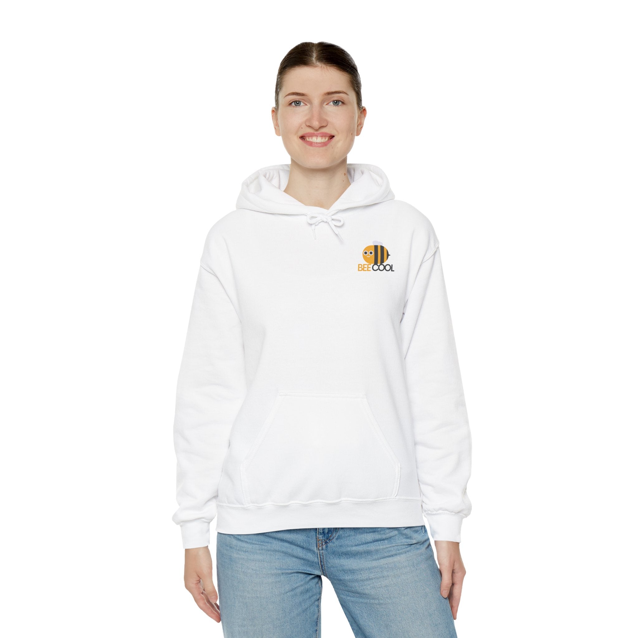 Leafen Bee Cool Unisex Heavy Blend™ Hooded Sweatshirt, Comfortable Casual Wear, Perfect Gift for Nature Lovers